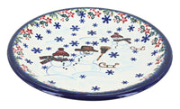 Polish Pottery Snowflake Friends Dinner Plate