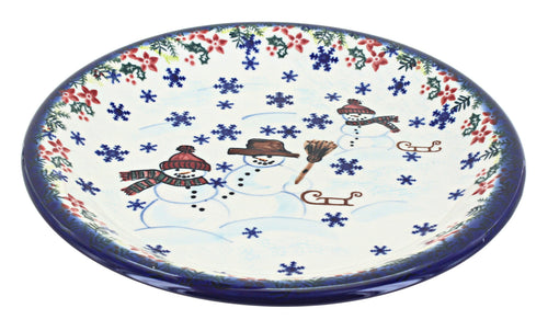 Polish Pottery Snowflake Friends Dinner Plate