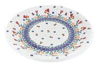 Polish Pottery Hearts & Flowers Dinner Plate