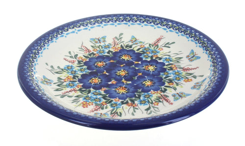 Polish Pottery Garden of Blue Dinner Plate