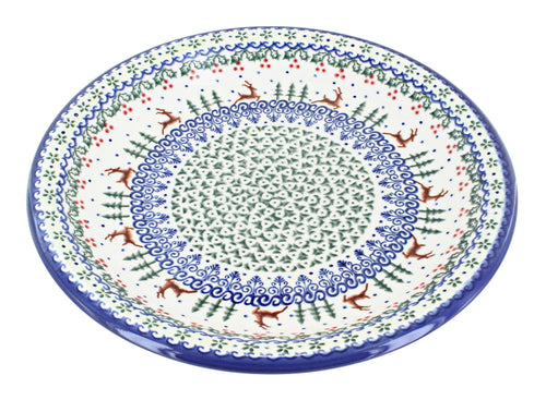 Polish Pottery Reindeer Delight Dinner Plate
