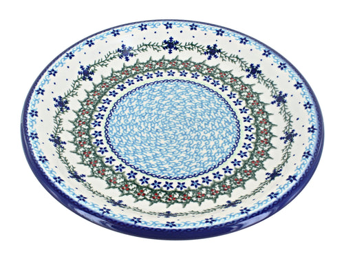 Polish Pottery Winter Celebration Dinner Plate
