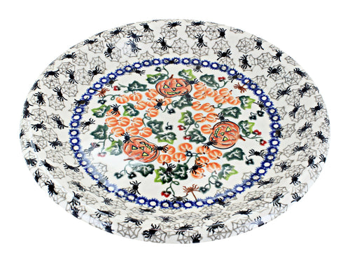 Polish Pottery Trick or Treat Dinner Plate