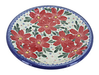 Polish Pottery Poinsettia Dinner Plate