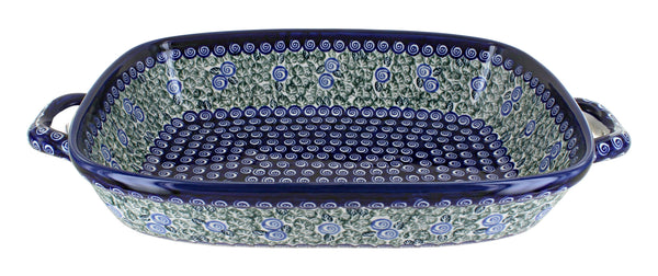 Seaside Swirl Large Baker with Handles