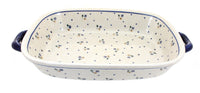 Polish Pottery Country Meadow Large Baker with Handles