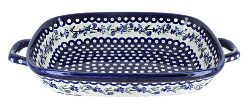 Polish Pottery Sweet Annie Large Baker with Handles