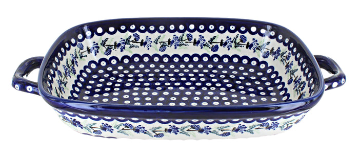 Polish Pottery Sweet Annie Large Baker with Handles