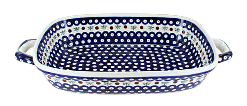 Polish Pottery Nature Large Baker with Handles
