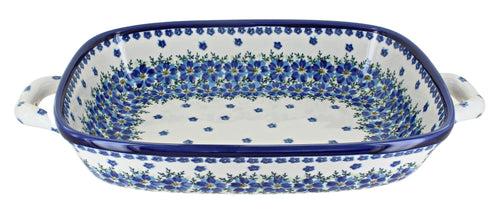 Polish Pottery Kalina Large Baker with Handles