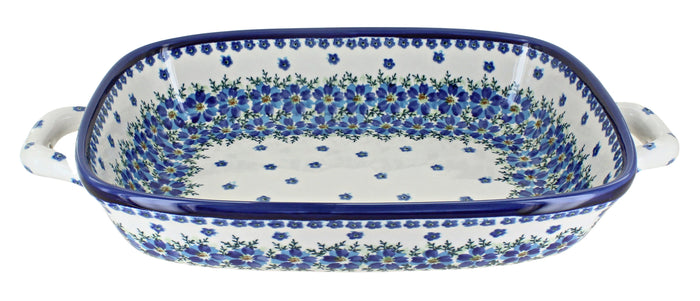 Polish Pottery Kalina Large Baker with Handles