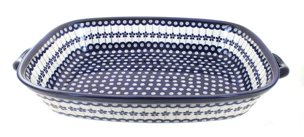 Flowering Peacock Extra Large Baker with Handles