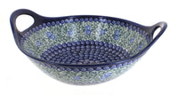 Polish Pottery Seaside Swirl Deep Bowl With Handles