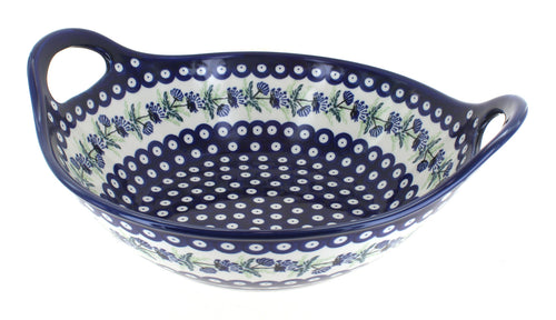 Polish Pottery Sweet Annie Deep Bowl with Handles
