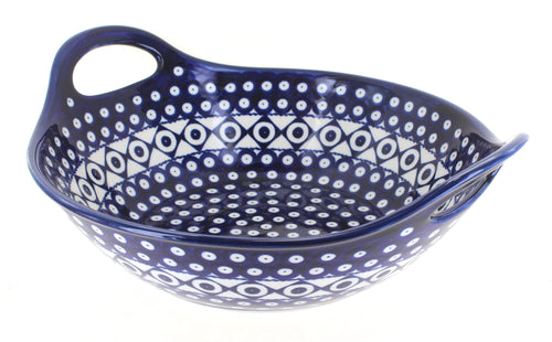 Polish Pottery Xandra Deep Bowl with Handles