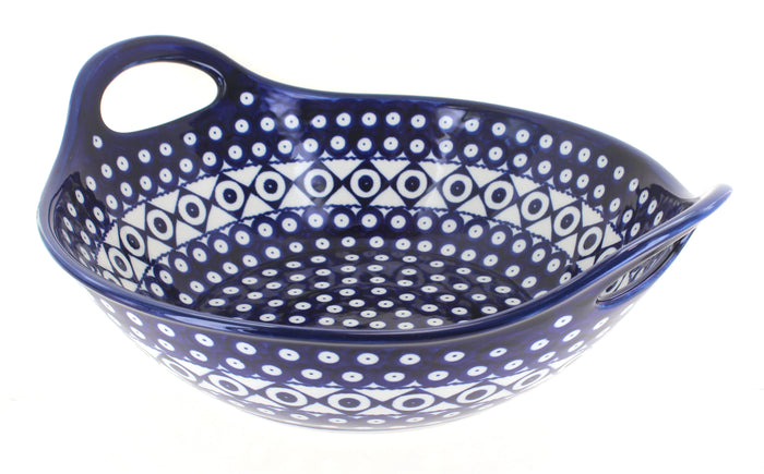 Polish Pottery Xandra Deep Bowl with Handles