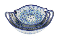 Polish Pottery Kalina Serving Bowl Set with Handles