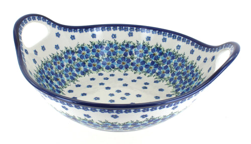 Polish Pottery Kalina Deep Bowl with Handles