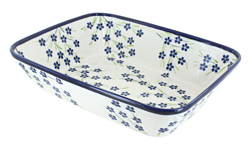Polish Pottery Willow Large Deep Baker