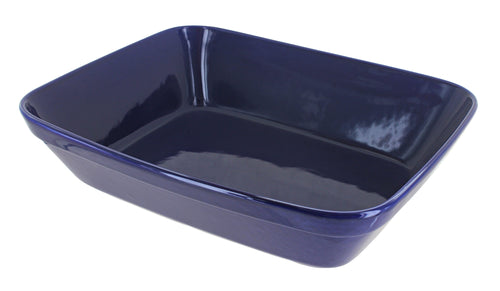 Polish Pottery Cobalt Large Deep Baker