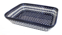 Polish Pottery Flowering Peacock Lasagna Dish