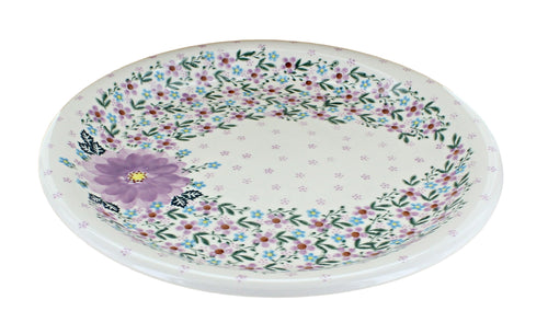 Polish Pottery Lilac Garden Large Round Platter
