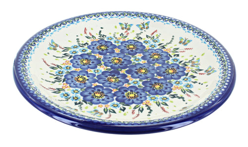 Polish Pottery Garden Of Blue Large Round Platter