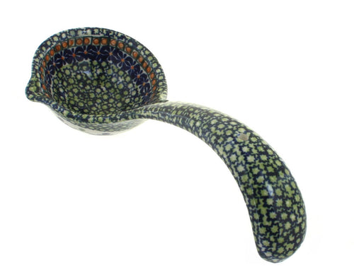 Polish Pottery Mosaic Flower Soup Ladle