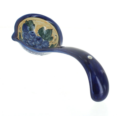 Polish Pottery Grapes Soup Ladle