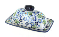 Polish Pottery Vintage Violet Butter Dish