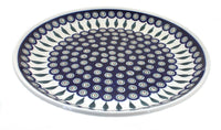 Polish Pottery Peacock Large Round Platter
