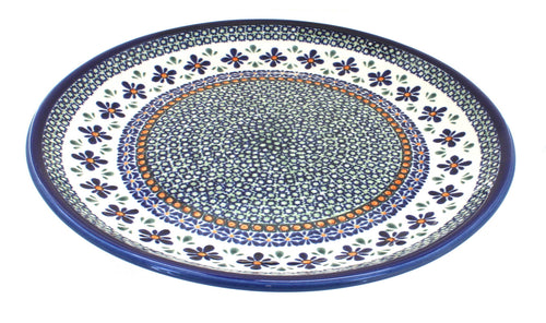 Mosaic Flower Large Round Platter Polish Pottery