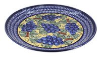 Polish Pottery Grapes Large Round Platter
