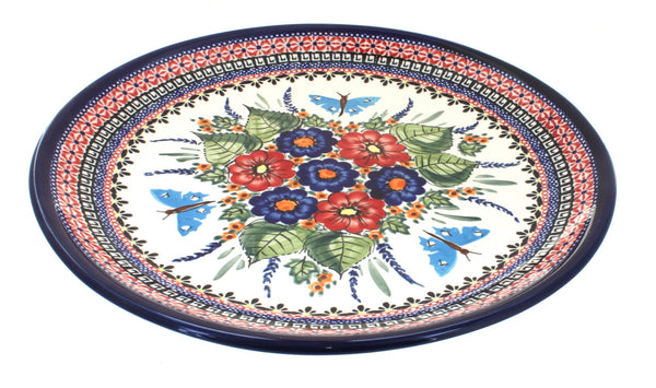 Floral Butterfly Large Round Platter