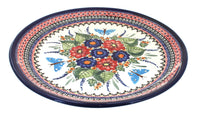 Polish Pottery Floral Butterfly Large Round Platter