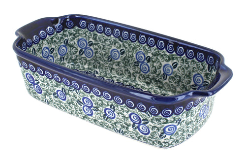 Polish Pottery Seaside Swirl Loaf Baker