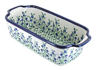 Polish Pottery Porcelain Vine Loaf Baker
