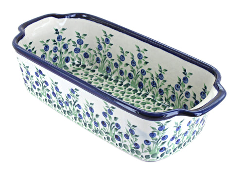 Polish Pottery Porcelain Vine Loaf Baker