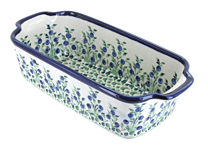 Polish Pottery Porcelain Vine Loaf Baker
