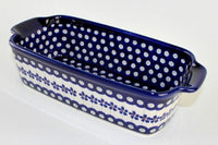 Flowering Peacock Loaf Baker Polish Pottery