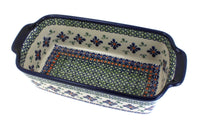 Mosaic Flower Loaf Baker Polish Pottery
