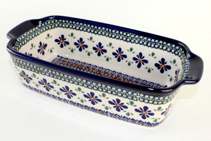 Mosaic Flower Loaf Baker Polish Pottery