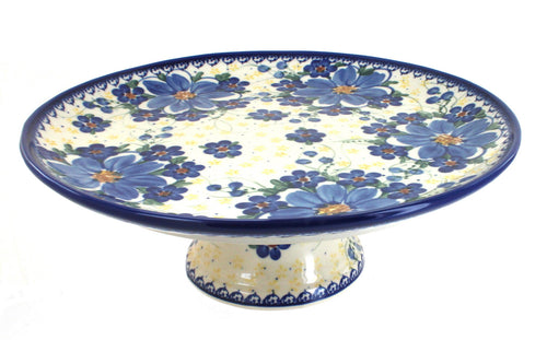 Polish Pottery Daisy Surprise Cake Plate