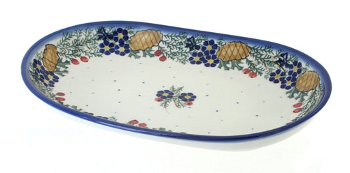 Polish Pottery Pinecone Oval Dish