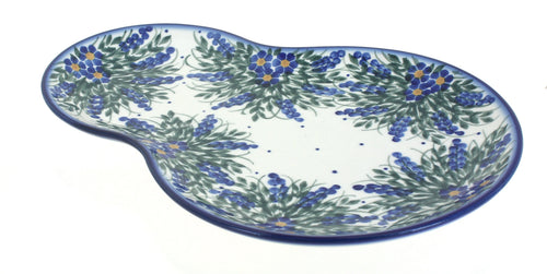 Polish Pottery Hyacinth Oval Breakfast Plate