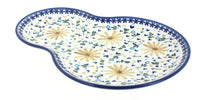 Polish Pottery Yellow Daisy Oval Breakfast Plate