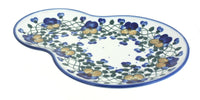 Polish Pottery Pansies Oval Breakfast Plate