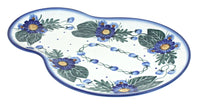 Polish Pottery Forget Me Not Oval Breakfast Plate
