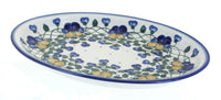 Polish Pottery Pansies Oval Dish
