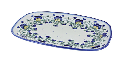 Pansies Medium Scalloped Serving Platter
